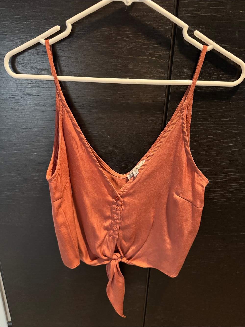 Vici Rust Tie-Front Spaghetti Strap Cami